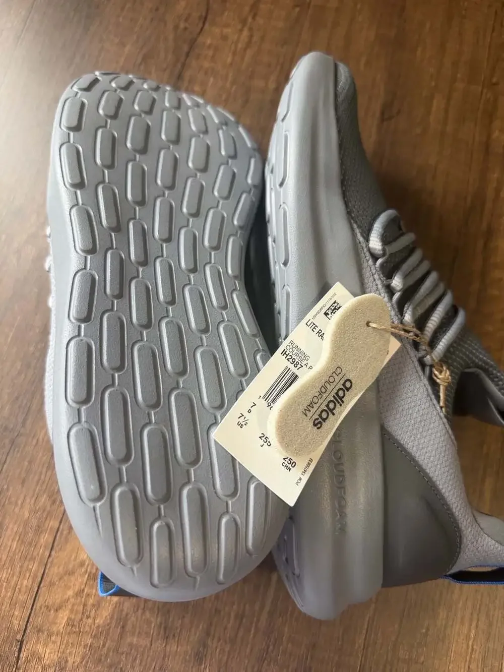 Adidas Lite Racer Adapt 7.0 Size 7.5 Grey Slip-On Sneakers